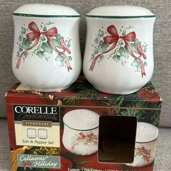 Corelle Coordinates 2pc Salt & Pepper Shaker Set - Callaway Holiday Coll… - Picture 1 of 6